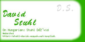 david stuhl business card